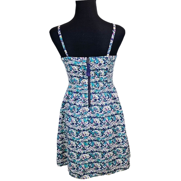 American Eagle Womens Y2K Floral Fit & Flare Mini Dress 4 Vintage Summer 2000s - Picture 5 of 11